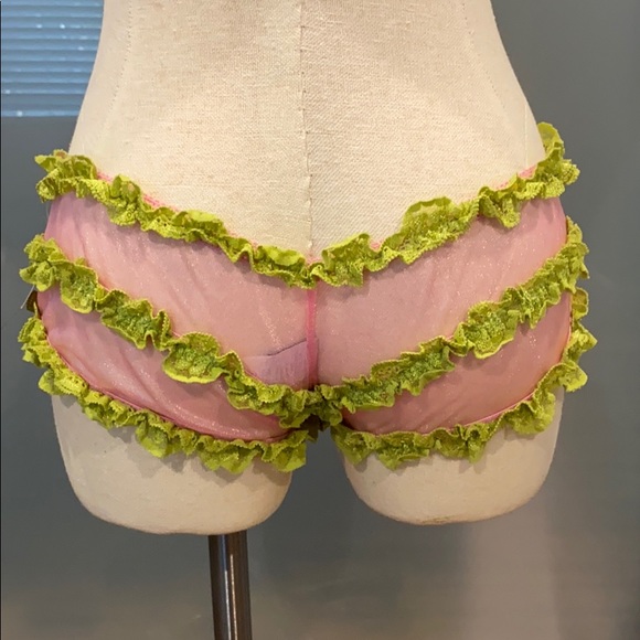 NWT Coquette Sheer and Lace Ruffle Panty (Size L) - Picture 2 of 4